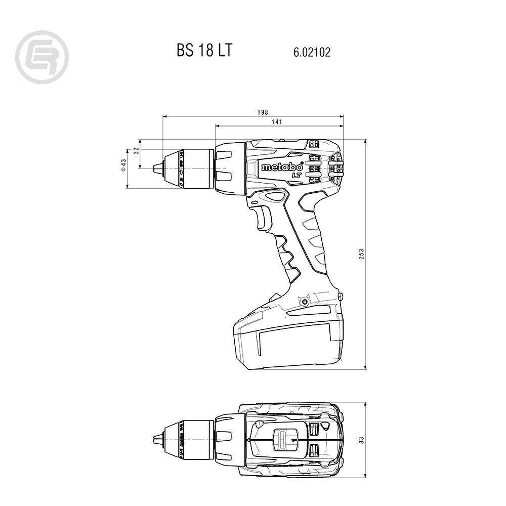 Metabo Bušilica - Odvijač Aku BS 18 LT (bez baterije i punjača) + metaBOX - 602102840 - Slika 4