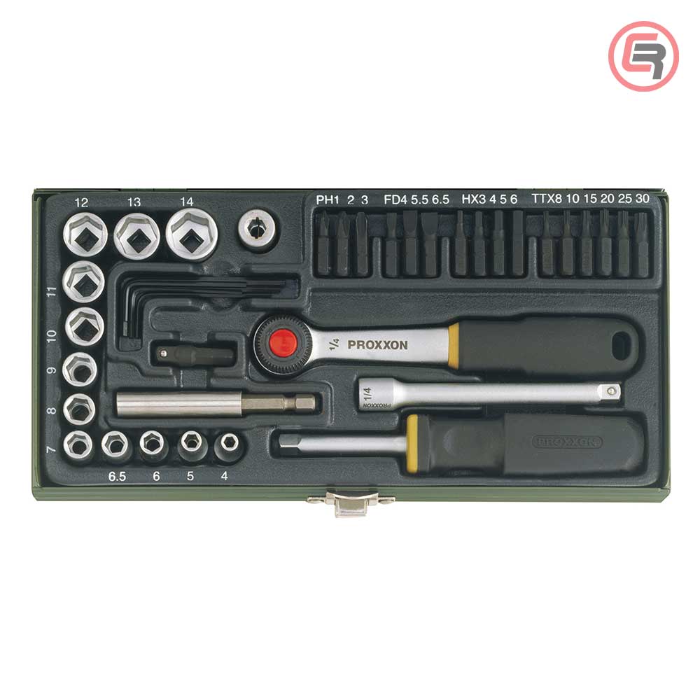 Proxxon Garnitura Nasadnih Ključeva + Bitova 1/4'' 4-13mm / 39 dijelna - 23070