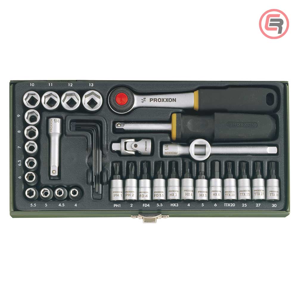 Proxxon Garnitura Nasadnih Ključeva 1/4'' 4-13mm / 36 dijelna - 23080