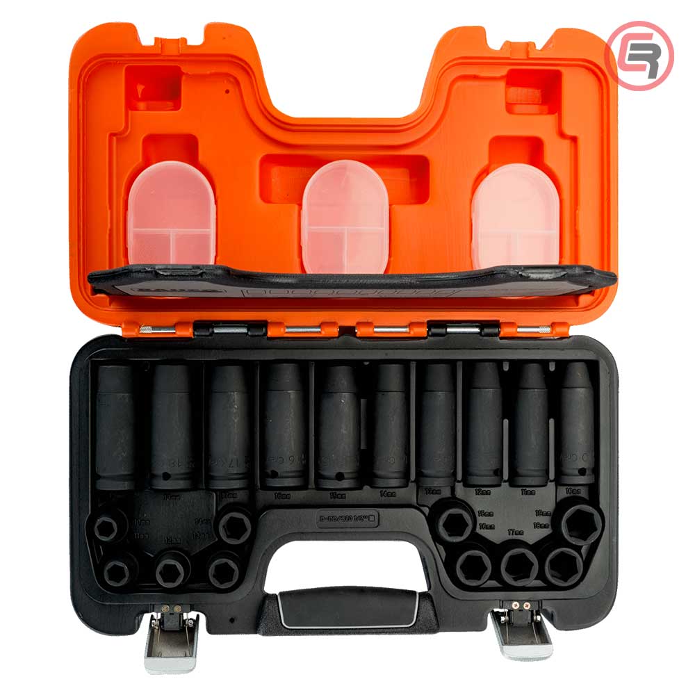 Bahco Garnitura Nasadnih Ključeva Udarnih 1 / 2" Kratki + Dugi 10 - 19 mm/ 20 dijelni - D-DD/S20 - Slika 2