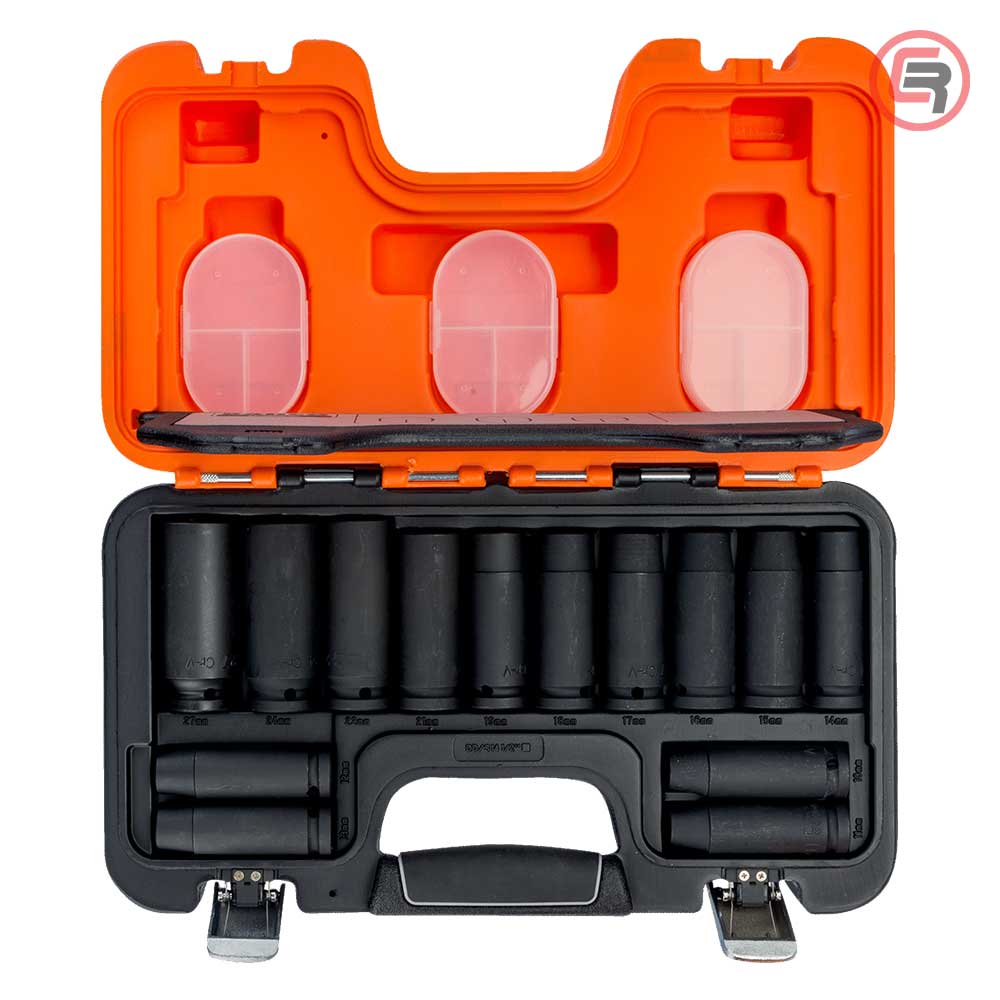 Bahco Garnitura Nasadnih Ključeva Udarnih 1 / 2 " Dugih 10 - 27 mm/ 14 dijelna - DD / S14 - Slika 2