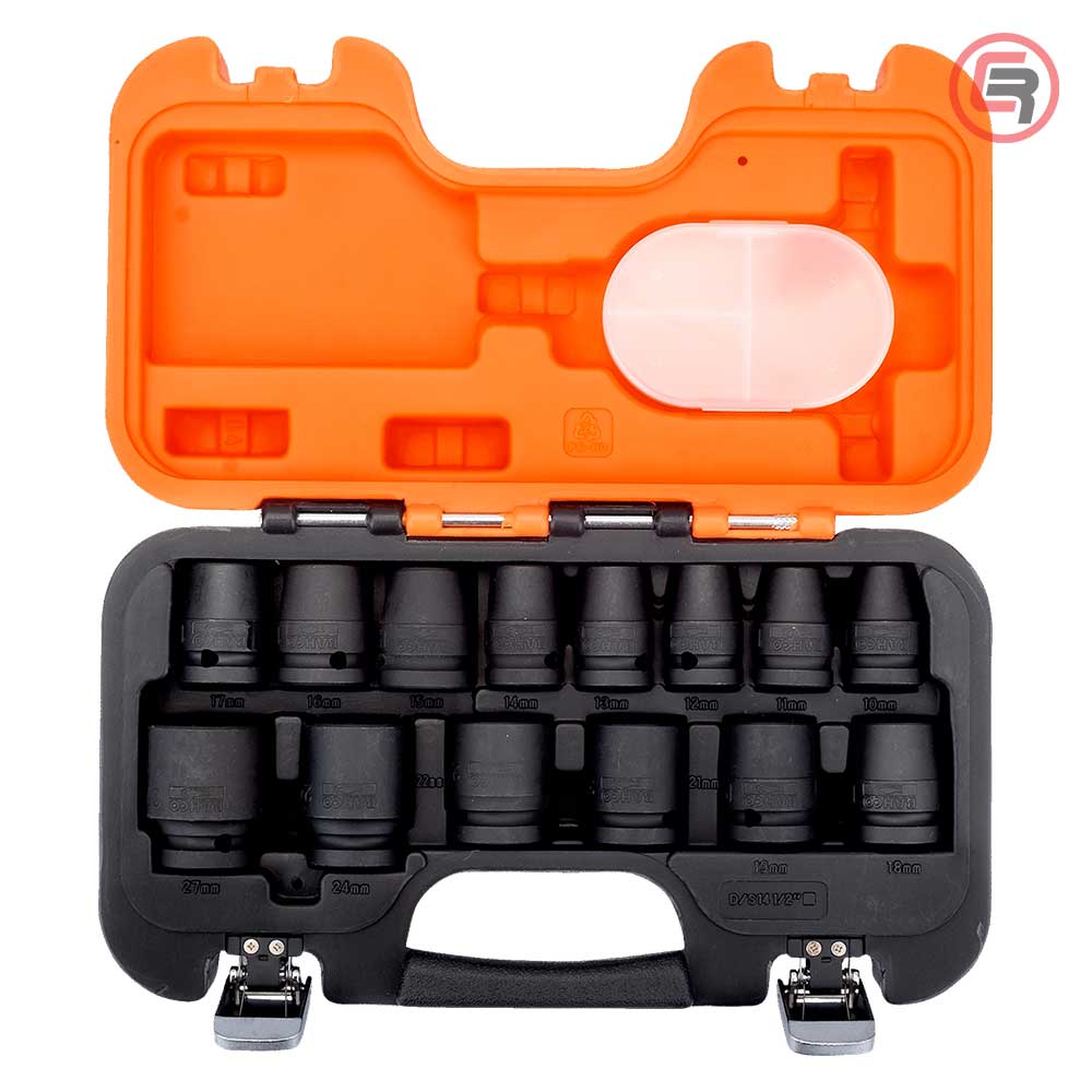 Bahco Garnitura Nasadnih Ključeva Udarnih 1 / 2 " Kratki 10 - 27 mm/ 14 dijelna - D/S14 - Slika 2