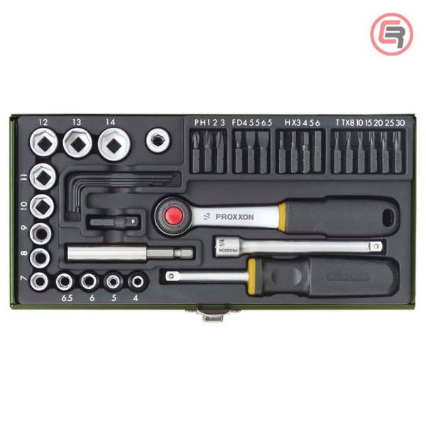 Proxxon Garnitura Nasadnih Ključeva + Bitova 1/4'' 4 - 13 mm / 39 dijelna - 23070 - Slika 2