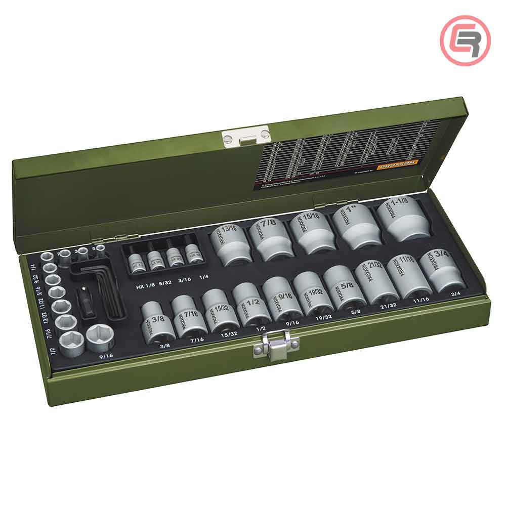 Proxxon Garnitura Nasadnih Ključeva 1/4'' i 1/2" Colna 5/32"-11/8" / 36 dijelna - 23114 - Slika 2