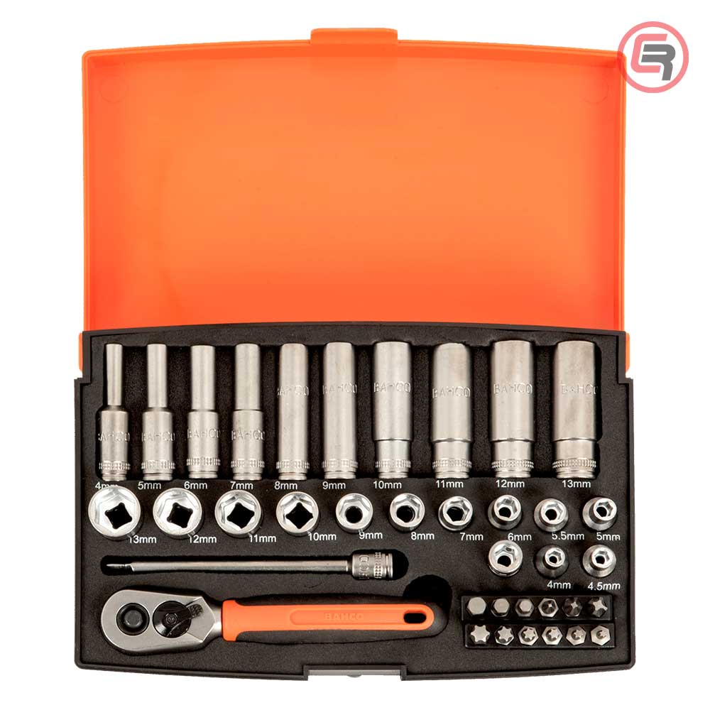 Bahco Garnitura Nasadnih Ključeva Kratki + Dugi 1 / 4''  4 - 13 mm / 37 dijelna - SL25L - Slika 2