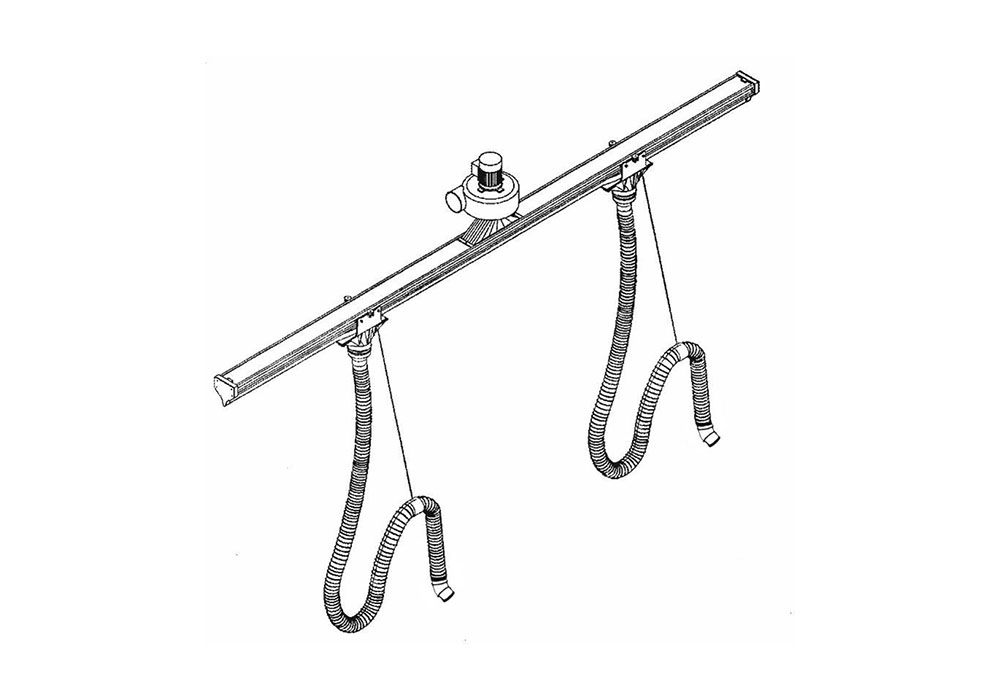 Kanal Sa Kolicima Za Odvod Izduvnih Gasova SSK 150 - 2 Kolica - 150122