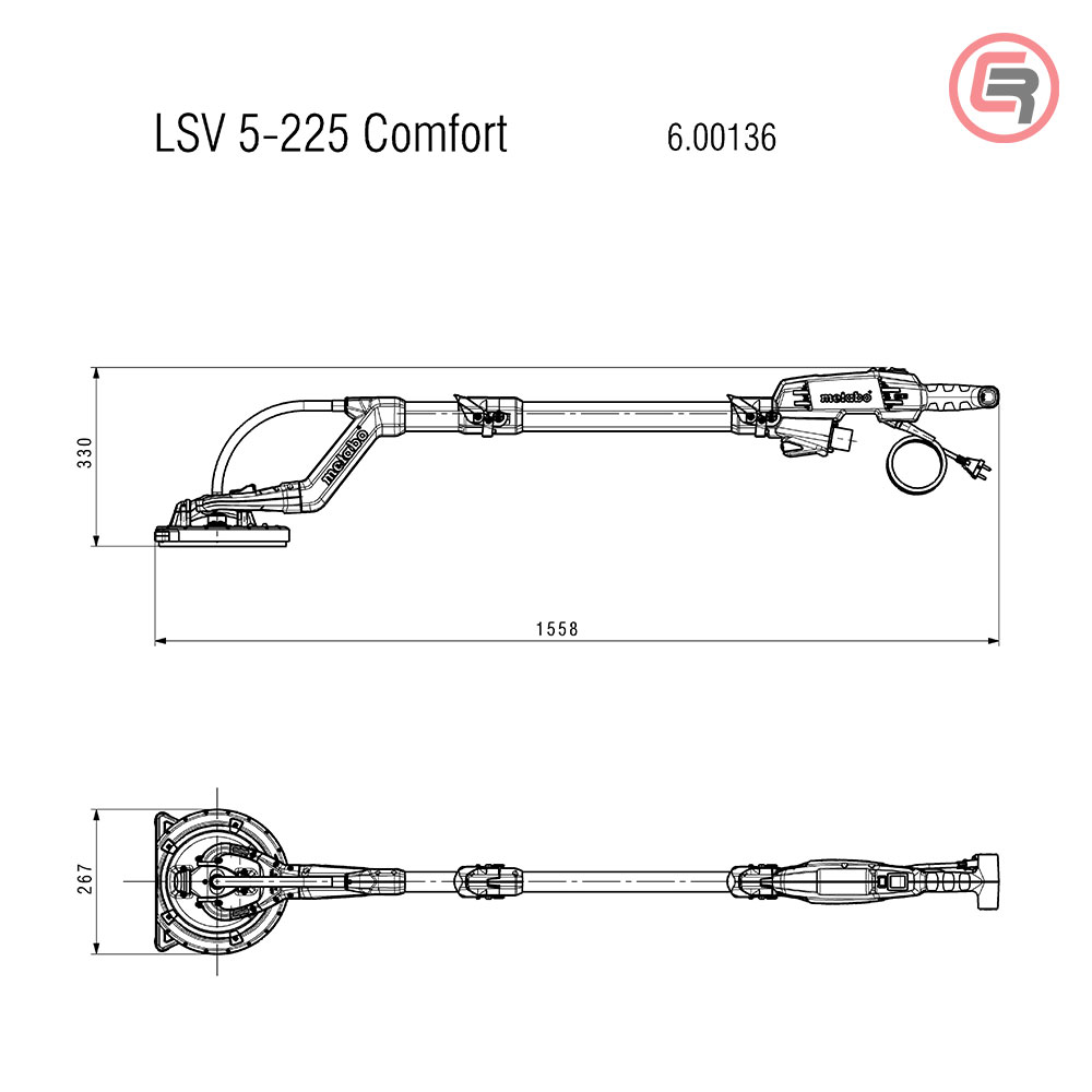 Metabo Brusilica LSV 5-225 Comfort Sa Dugim Vratom Žirafa 500 W - 600136000 - Slika 5