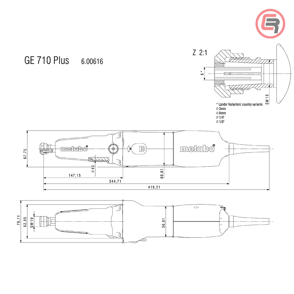 Metabo Brusilica GE 710 Plus Ravna 710 W - 600616000 - Slika 5