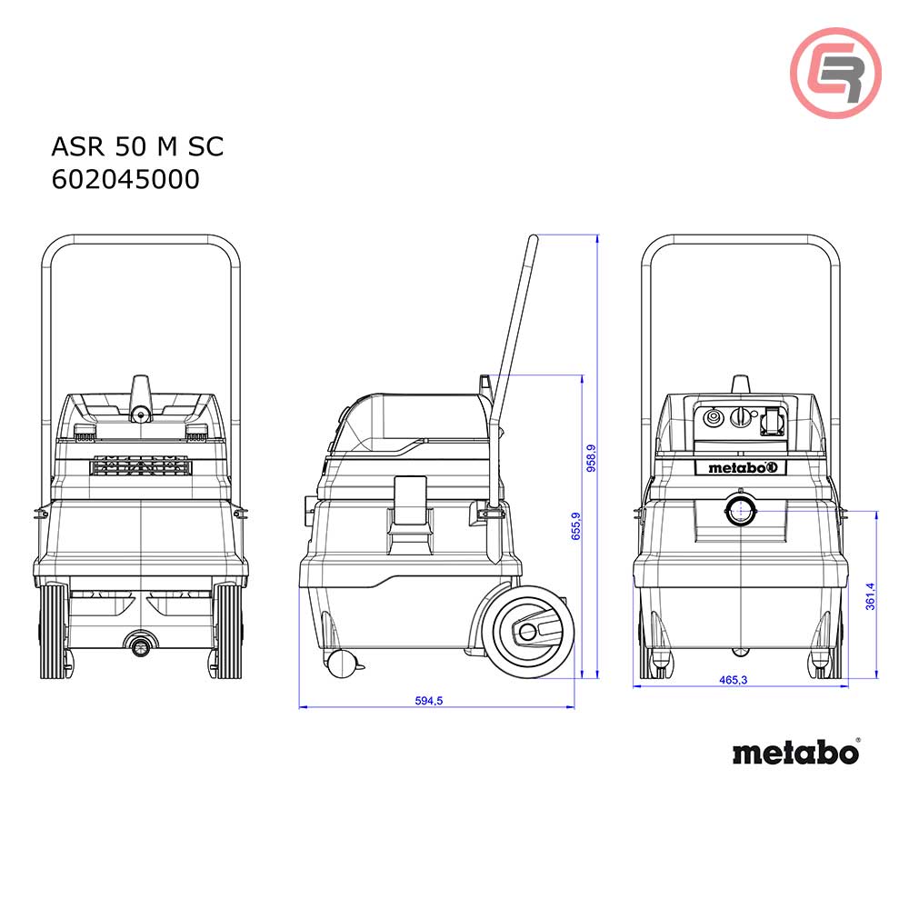 Metabo Usisivač ASR 50 M SC Univerzalni Automatik 1.400 W - 602045000 - Slika 5