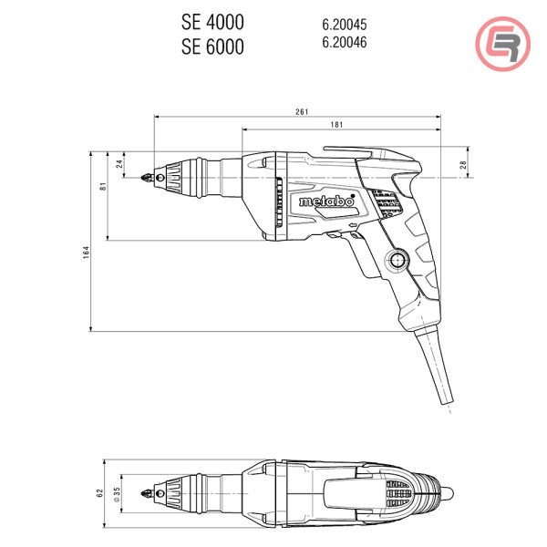 Metabo Odvijač SE 6000 R+L Elektronik 600 W - 620046000 - Slika 4