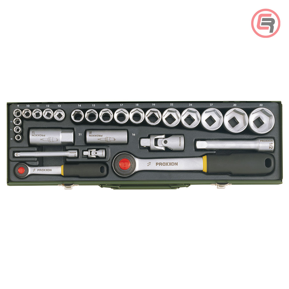 Proxxon Garnitura Nasadnih Ključeva 1/4" + 1/2” 6-32mm / 27 dijelna - 23020
