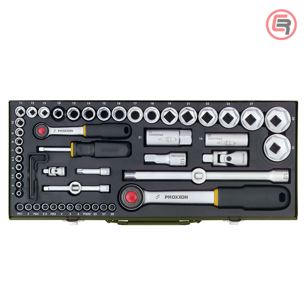 Proxxon Garnitura Nasadnih Ključeva 1/4" + 1/2” 4-32mm / 56 dijelna - 23040
