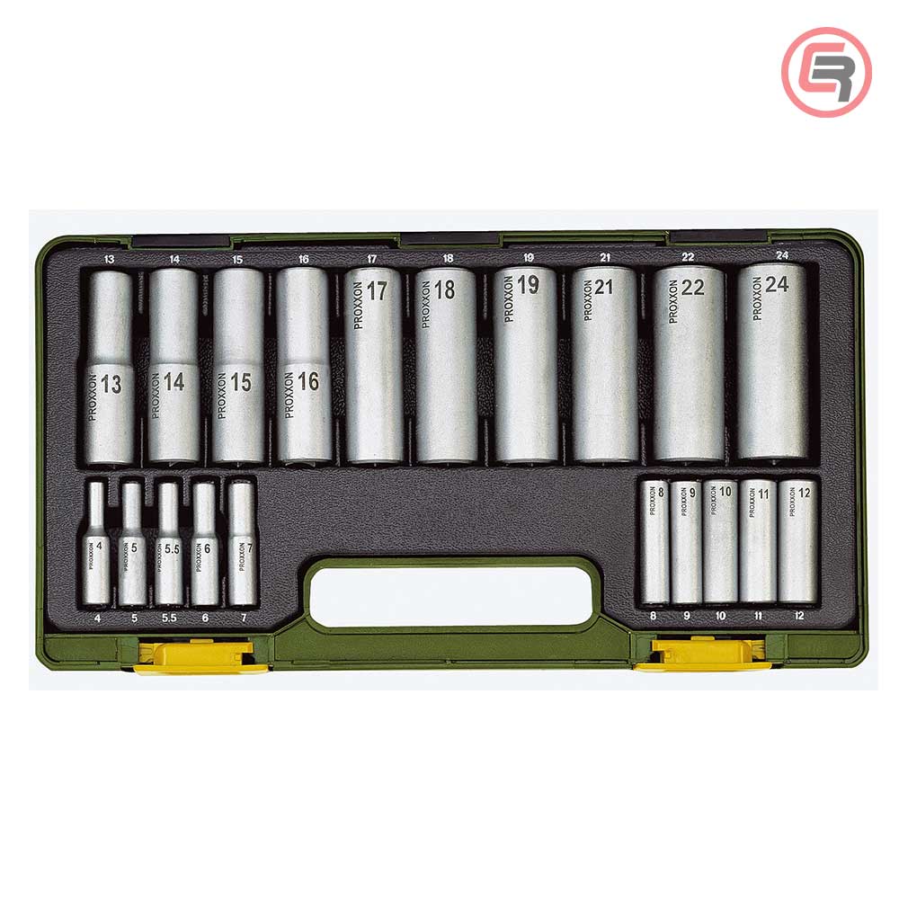Proxxon Garnitura Nasadnih Ključeva Dugih 1/4" + 1/2", 4-24mm / 20 dijelna - 23292