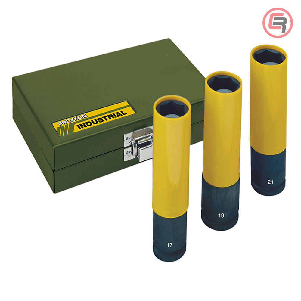 Proxxon Garnitura Nasadnih Ključeva Udarnih Dugih 1/2" Sa PVC Zaštitom 17-19-21 / 130 mm - 23970