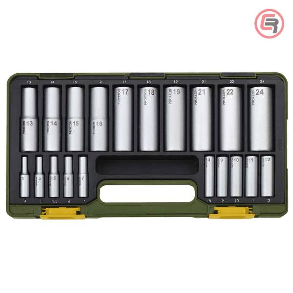 Proxxon Garnitura Nasadnih Ključeva Dugih 1/4" + 1/2", 4 - 24 mm / 20 dijelna - 23292 - Slika 2