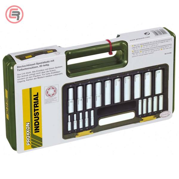 Proxxon Garnitura Nasadnih Ključeva Dugih 1/4" + 1/2", 4 - 24 mm / 20 dijelna - 23292 - Slika 3
