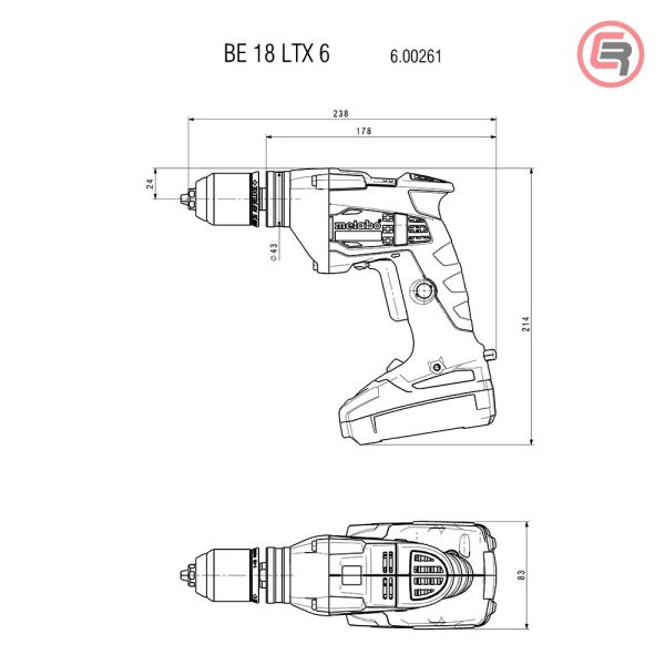 Metabo Bušilica BE 18 LTX 6 - 18V (bez baterija i punjača) - 60026189 - Slika 3