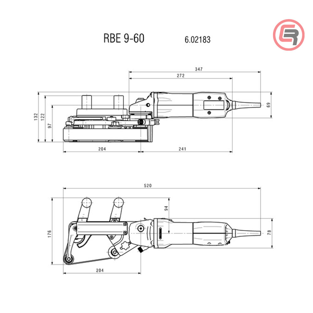 Metabo Brusilica RBE 9-60 Set Tračna Za Inox Cijevi 900 W + metaBOX 185 XL - 602183510 - Slika 3