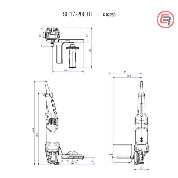 Metabo Brusilica - Satinirka SE 17-200 RT Rotaciona 100 - 200 mm / 1.700 W - 602259000 - Slika 2