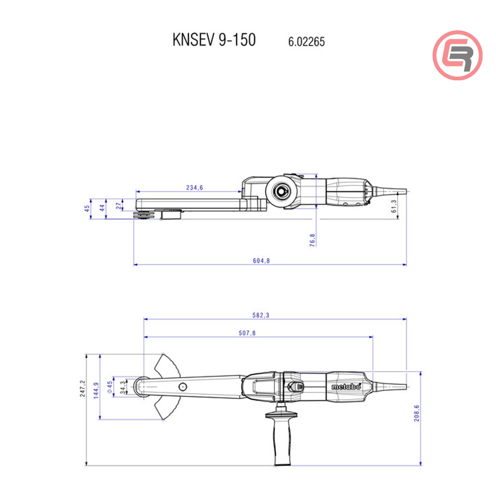 Metabo Brusilica KNSE 9-150 Set Kutna Produžena 150 mm / 950 W + metaBOX 185 XL - 602265500 - Slika 2
