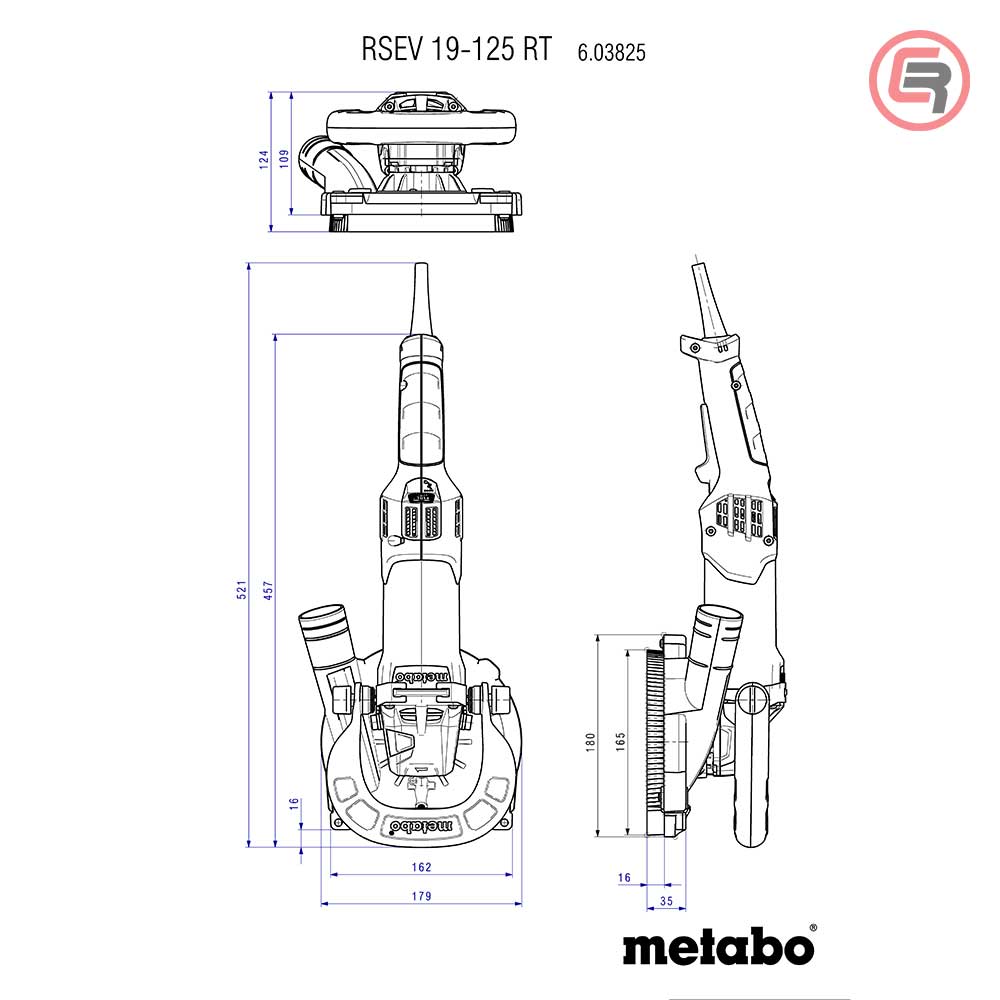 Metabo Brusilica Za Beton RSEV 19-125 RT Renovation 125 mm / 1.900 W - 603825700 - Slika 4