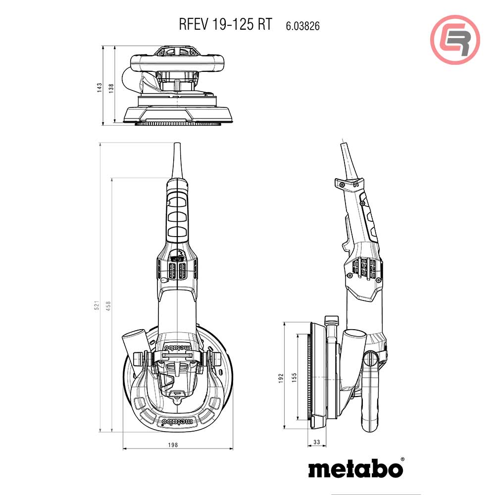 Metabo Glodalica Za Beton RFEV 19-125 RT Renovation 125 mm / 1.900 W - 603826710 - Slika 4