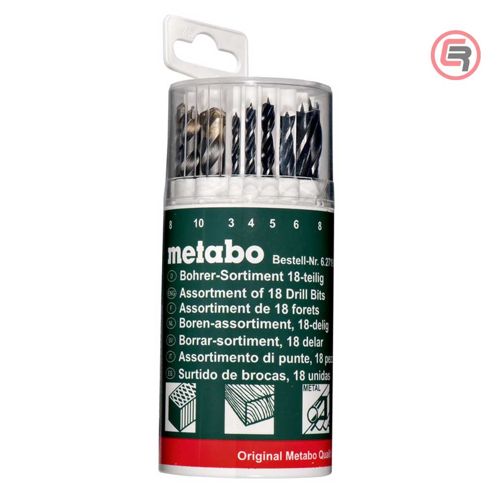 Metabo Garnitura Svrdala Za Drvo-Metal-Beton 3 - 10 mm / 18 dijelna U PVC Kutiji - 627190000