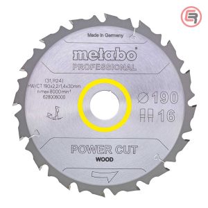 Metabo List Kružne Pile 190x2,2/1,4x30 / Z=14 Power Cut Wood Professional - 628005000