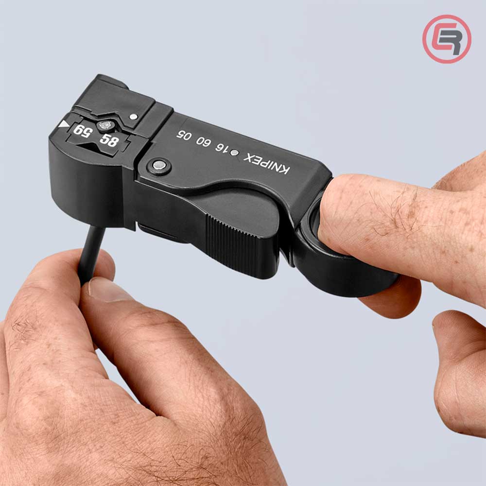 Knipex Skidač Izolacije Sa Koaksijalnog Kabla RG58, RG59, RG62 – 16 60 05 SB - Slika 6