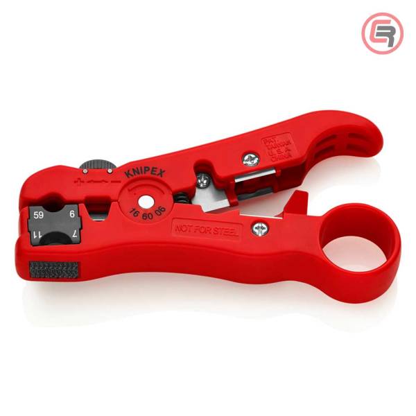 Knipex Skidač Izolacije Sa Koaksijalnog i Data Kabla RG59, RG6, RG7, RG11 - 16 60 06 SB - Slika 2
