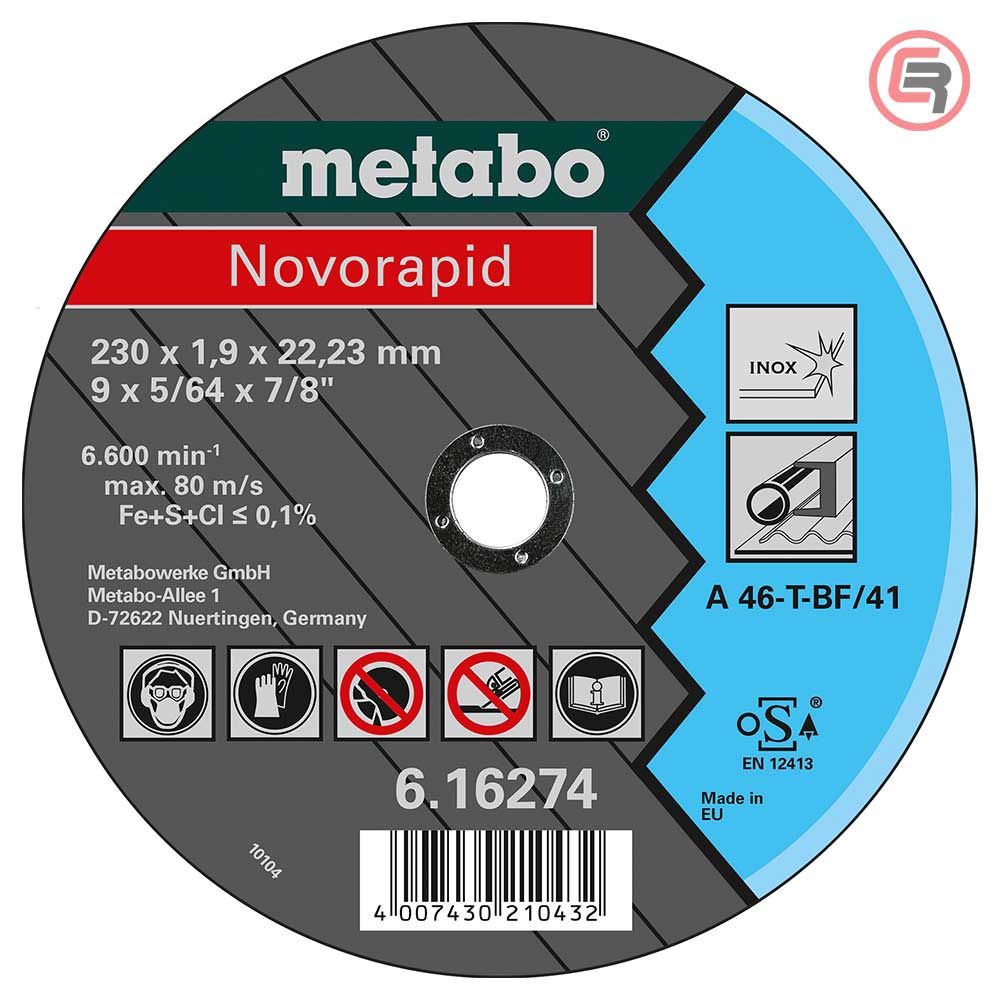 Metabo Rezna Ploča 180 x 1,5 x 22,2 mm Inox Novorapid - 616273000
