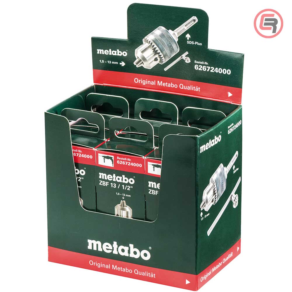 Metabo Glava Stezna 1.5-13mm  1/2''-20 UNF Sa Ključem + Adapter SDS-Plus - 626724000 - Slika 2
