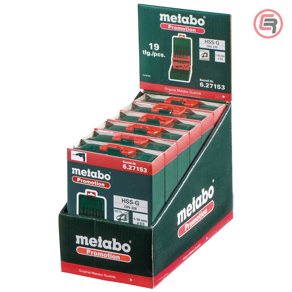 Metabo Garnitura Svrdala Za Metal HSS-G, 1-10 mm / 19 dijelna u Metalnoj Kutiji “SP” – 627153000 - Slika 2