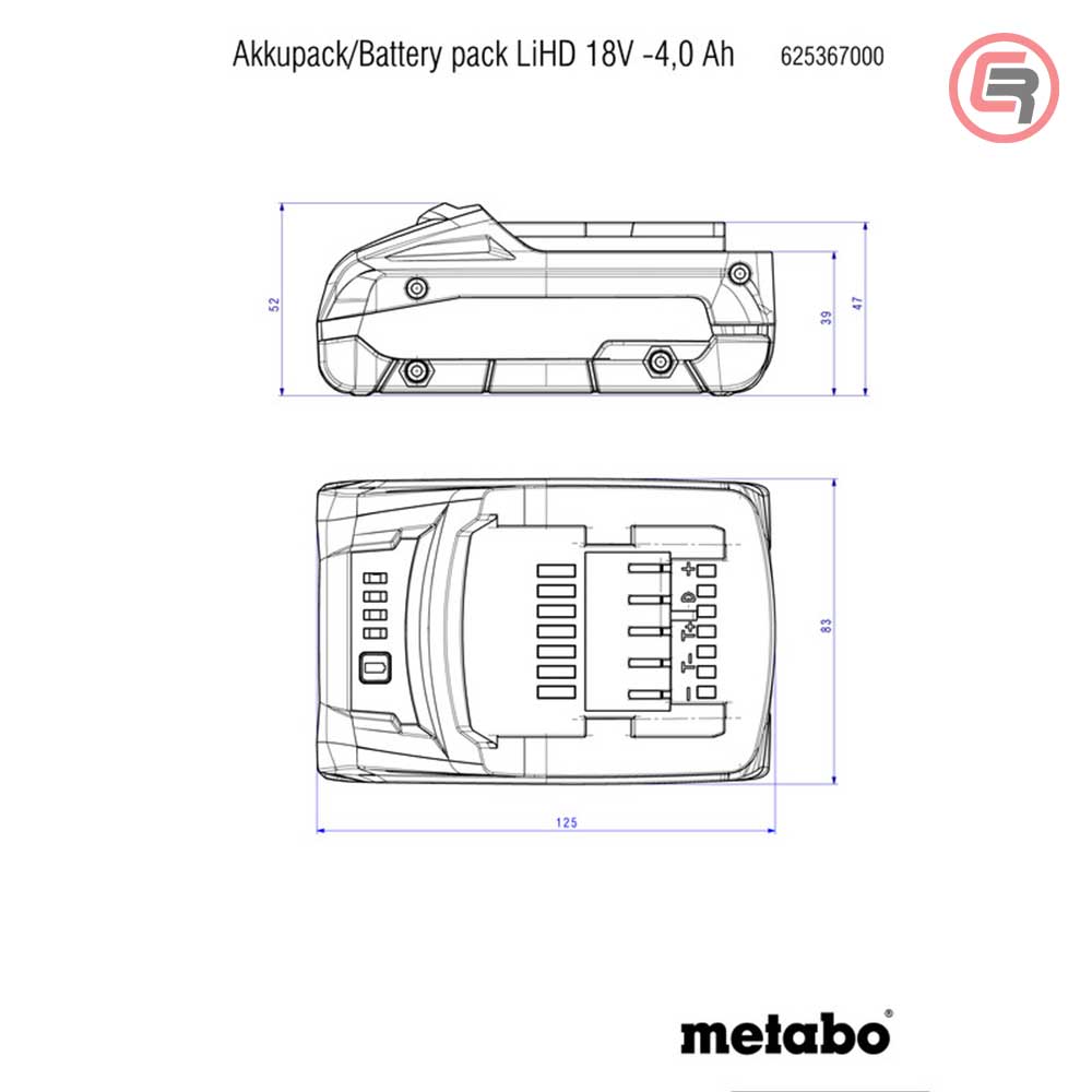 Metabo Baterija 18 V / 4.0 Ah LiHD - 625367000 - Slika 3