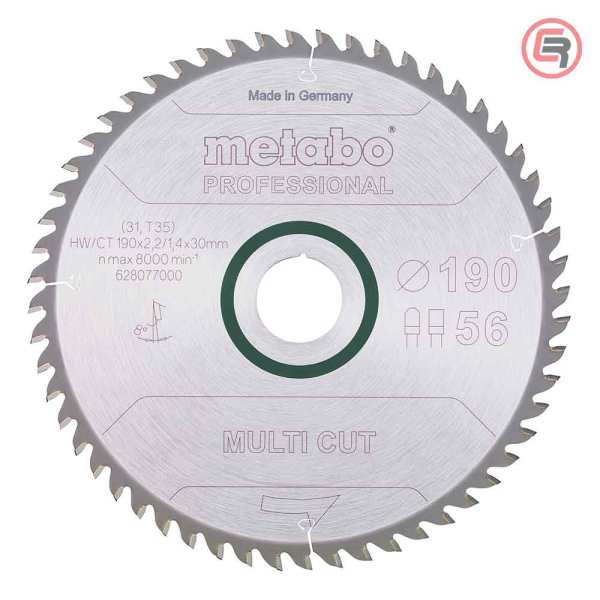 Metabo List Kružne Pile 190 x 2,2 / 1,4 x 30 / Z = 56 Multi Cut Professional - 628077000