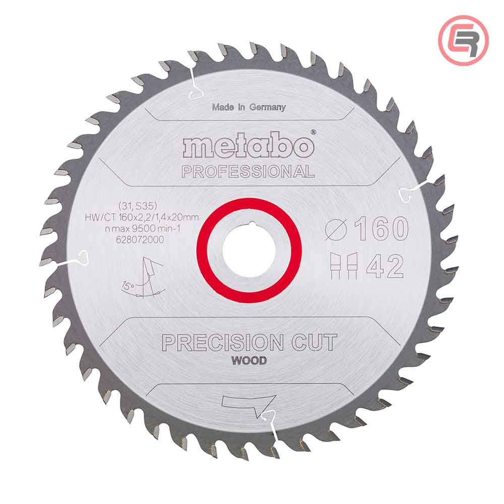 Metabo List Kružne Pile 160 x 2,2 / 1,4 x 20 / Z = 42 Precision Cut Wood Professional – 628072000