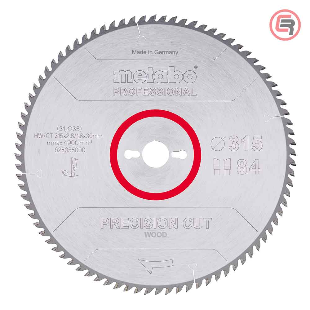 Metabo List Kružne Pile 315 x 2,8 / 1,8 x 30 / Z = 84 Precision Cut Wood Professional - 628058000