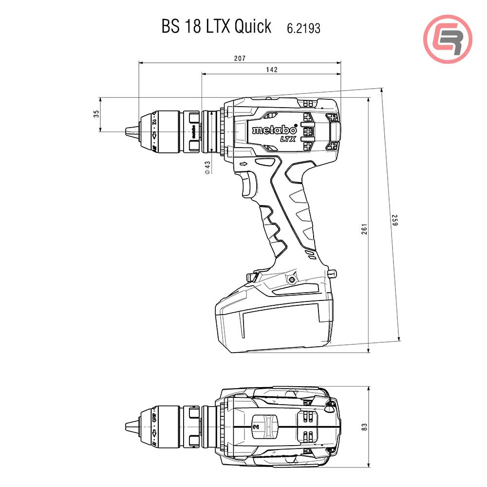 Metabo Bušilica - Odvijač Aku BS 18 LTX Quick Impuls 18 V (bez baterije i punjača) + metaBOX 145 L – 602193840 - Slika 5