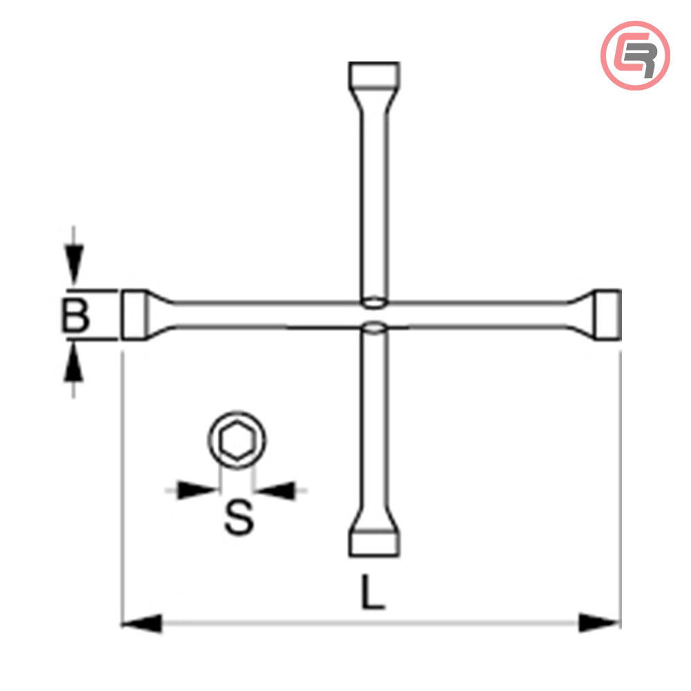 Bahco Ključ Križni Za Točkove 17 x 19 x 21 x 1/2" / 29-B - Slika 2