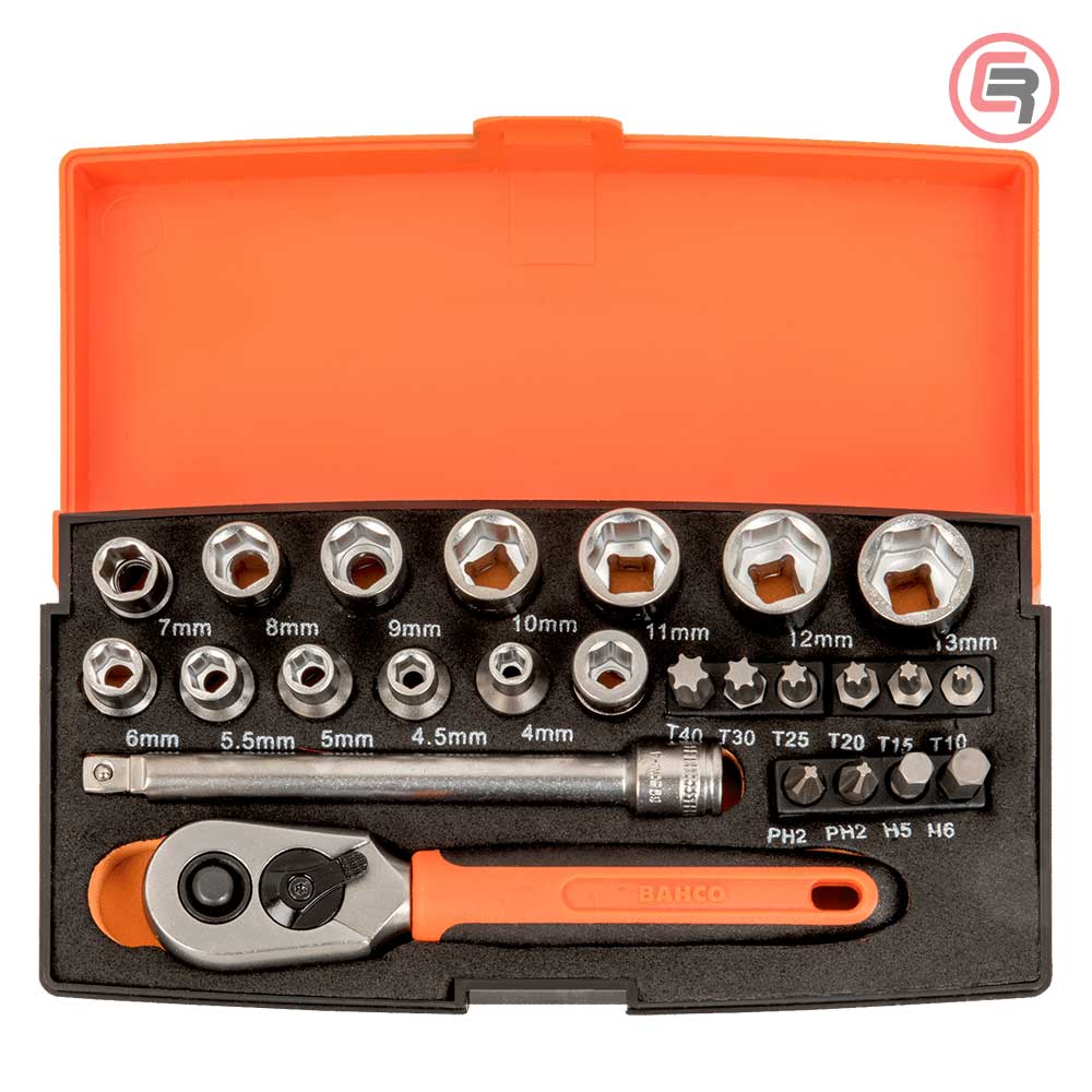 Bahco Garnitura Nasadnih Ključeva 1/4'', 4-13 mm / 25 dijelna - SL25 - Slika 2
