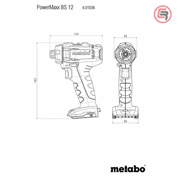 Metabo Bušilica-Odvijač Aku PowerMaxx BS 12 Set / 2xAKU (2,0 Ah) SC 30 + Pribor – 601036870 - Slika 4