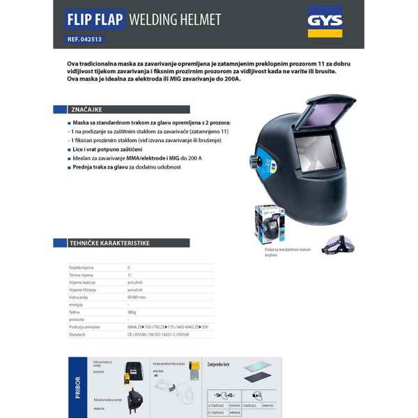 Gys Maska Za Zavarivanje FLIP-FLAP - 042513 - Slika 4