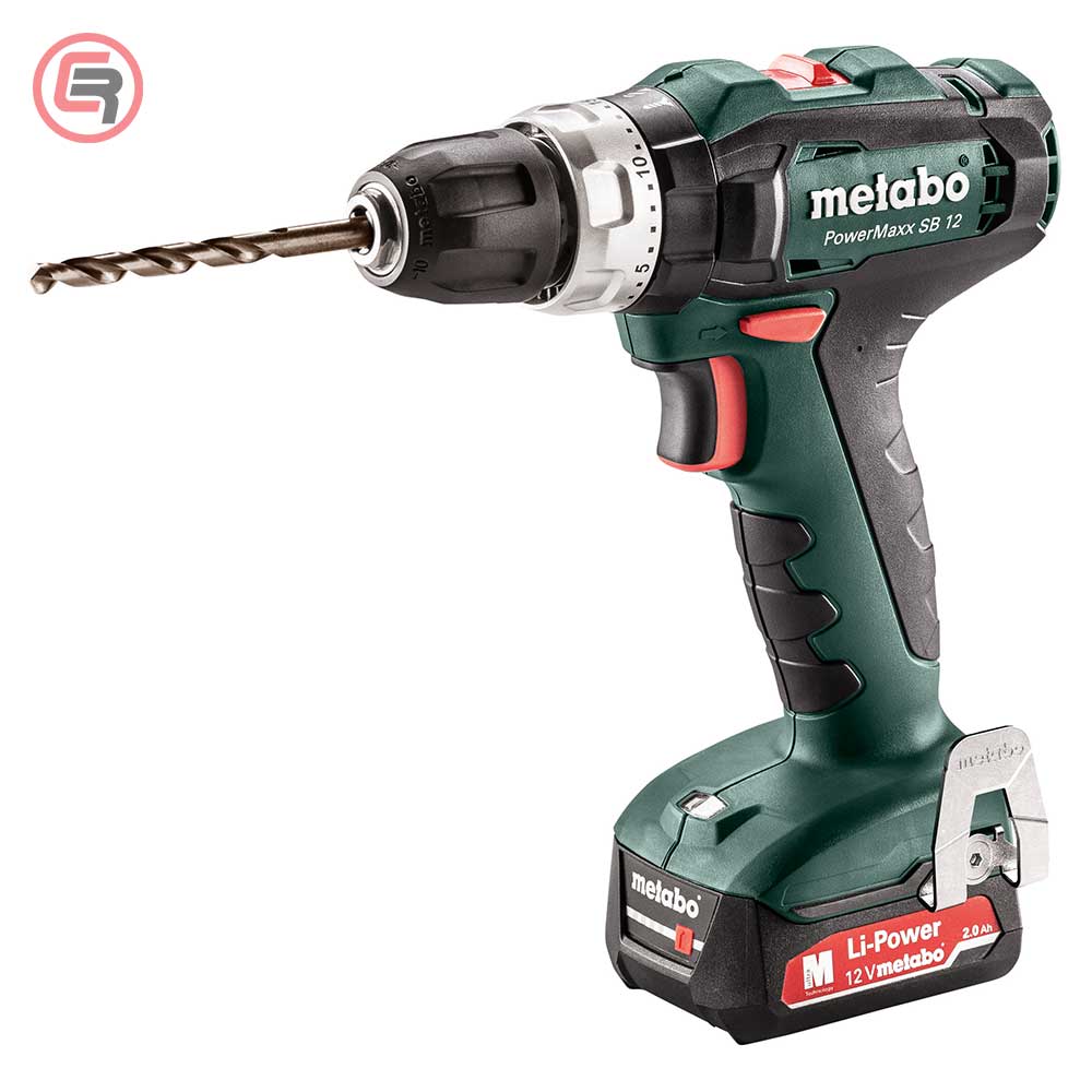 Metabo Bušilica - Odvijač Aku Udarna PowerMaxx SB 12 / 2xAKU (2,0 Ah) SC 36 + metaBOX 118 – 601076500