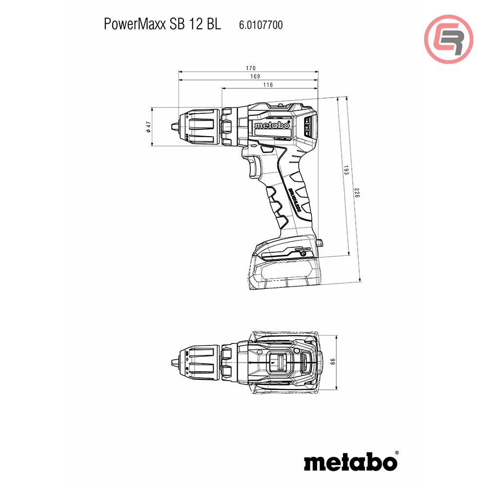 Bušilica - Odvijač Aku Udarna PowerMaxx SB 12 BL 12 V (bez baterije i punjača) – 601077890 - Slika 3