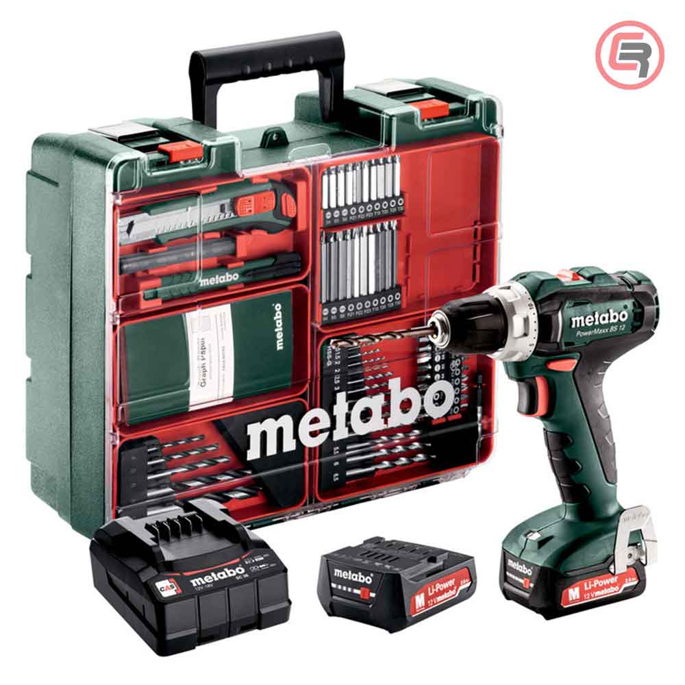 Metabo Bušilica - Odvijač Aku PowerMaxx BS 12 Set / 2xAKU (2,0 Ah) SC 36 Mobile WorkShop – 601036870