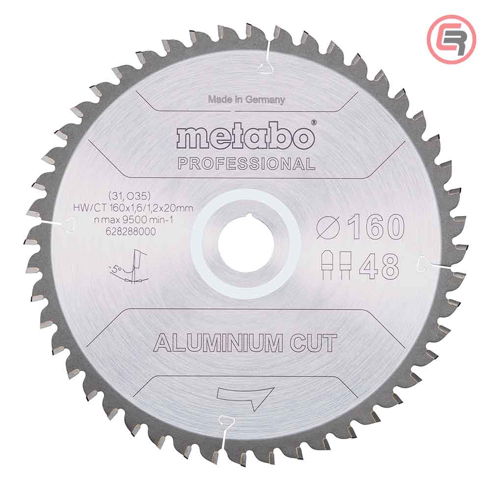 Metabo List Kružne Pile Za Aluminium 160 x 1,6 / 1,2 x 20 / Z = 48 Aluminium Cut Professional – 628288000