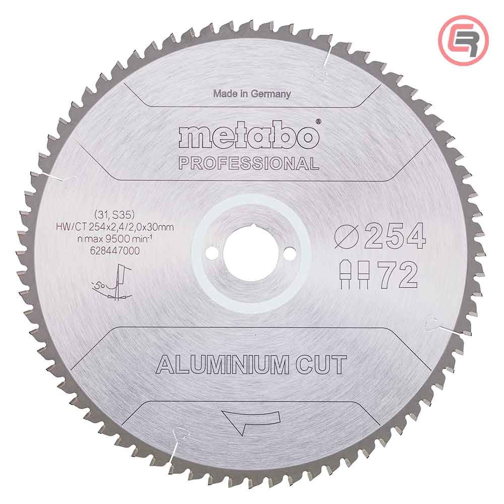Metabo List Kružne Pile Za Aluminium 254 x 2,4 / 2,0 x 30 / Z = 72 Aluminium Cut Professional – 628447000