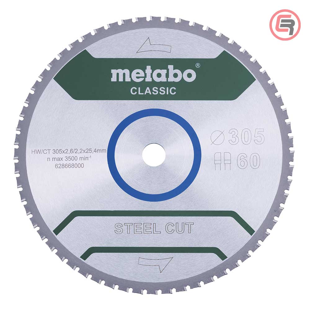 Metabo List Kružne Pile Za Metal 305x2,6/2,2x25,4 / Z=60 Steel Cut Classic – 628668000