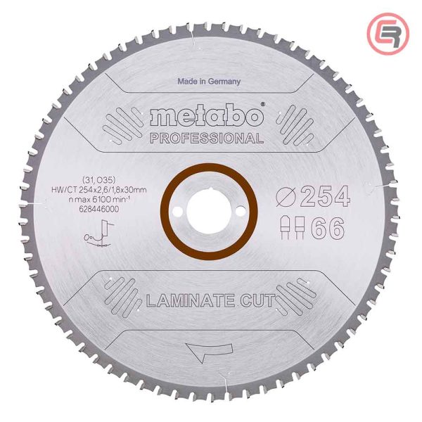 Metabo List Kružne Pile Za Laminat 254x2,6/2,0x30 / Z=66 Laminate Cut Professional – 628446000