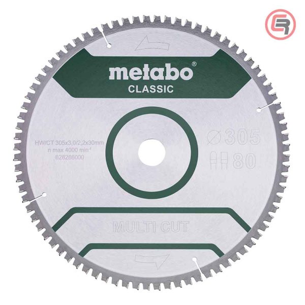 Metabo List Kružne Pile 305×3/2,2×30 / Z=80 Multi Cut Classic – 628286000